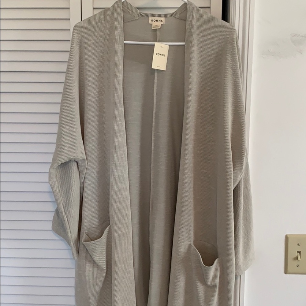 Donni Ribbed Sweater Cardigan